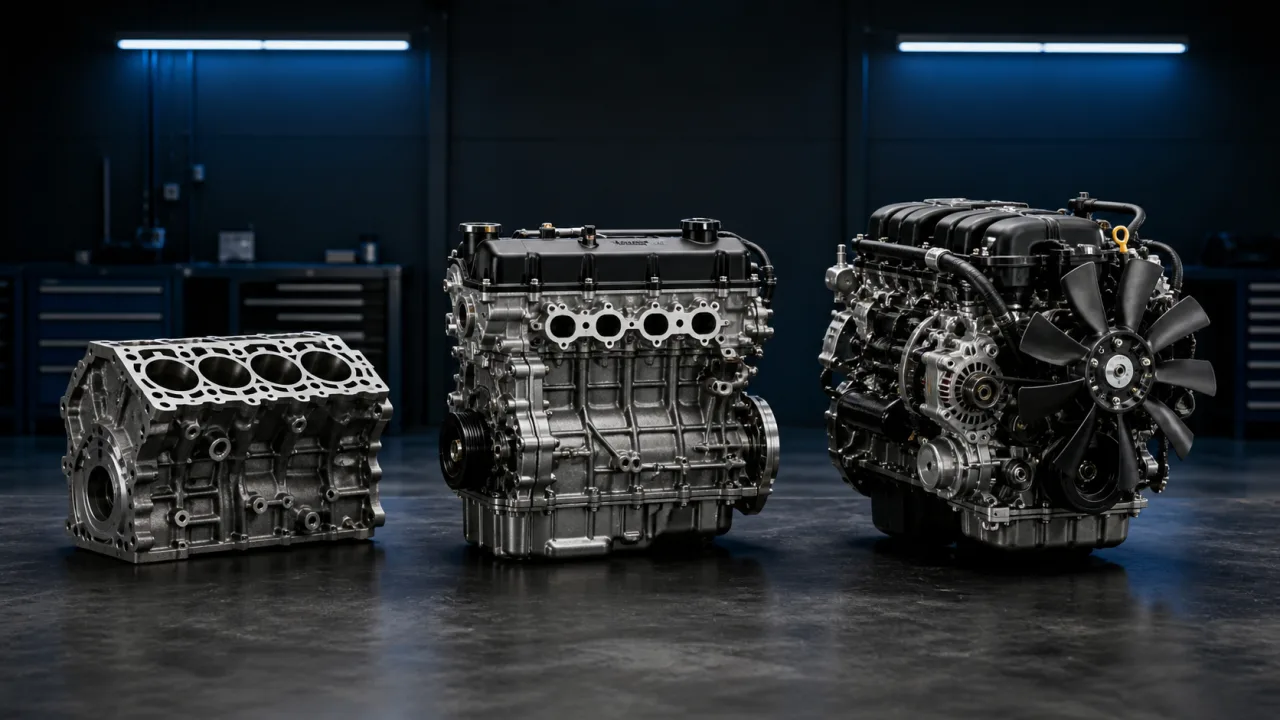 Short Block vs. Long Block vs. Complete Engine Explained